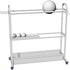 niffgaff Basketball Stand Storage Rack Outdoor, 4-Layer Training Rolling Ball Organizer with