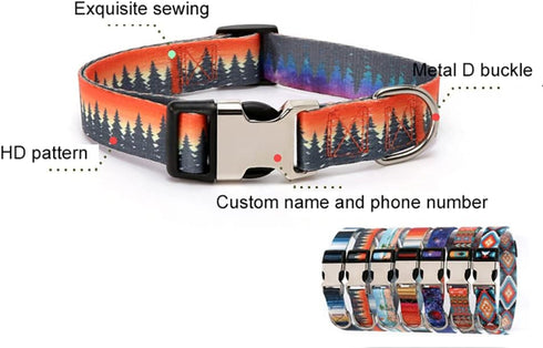 Soft Durable Dog Collar with Metal Buckle, Adjustable Quick Release for Small Medium Large Dogs and Kitten Cat Maya L