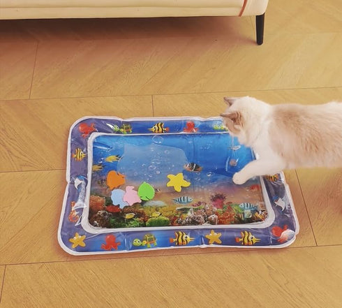 HZYICH 59'59 Upgraded Thickened Cat and Dog Water Play Mat with PVC Scratch protrctor Last for at Least mins