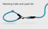 Braided Rope Dog Leash for Medium/Large Dogs, Walking Training Lead, 2FT, Light Blue