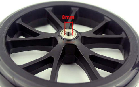 L-faster 8 Inch Scooter PU Wheel with Bearings, Kids Kickscooter Replacement Wheel, Solid Wheel