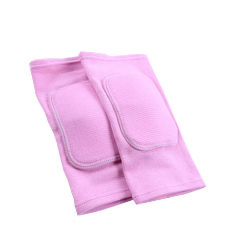 Soft Kneepads Cotton Volleyball Tennis, 1 Pair, Women Pole Dance Yoga Knee Protector Guards (Pink, L)