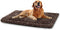 Washable Dog Bed Mat, Reversible Dog Crate Pad Soft Fluffy Pet Mattress for Large Medium Small Dogs, 41 x 27 Inch, Brown