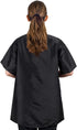 Dog Grooming Smock with Full Zipper, Non-Sticky Hair Pet Groomer Smock Cosmetic Smock Hair Stylist Barber Jacket (M, Black)