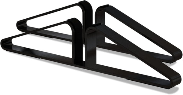 Freestanding Pet Gate Metal Support Feet, Triangle Set of 2 for Extra Wide Foldable Dog Gate, Black