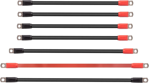 Golf Cart Battery Cables Wiring Kit for EZGO TXT 1994 & Up, 4 Gauge 7 PC AC/DC Wire Golf Cart Battery Cable Set 36 & 48
