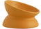 Elevated Tilted Cat Food Bowls - Ceramic Whisker Friendly, Anti Vomit, Raised Bowl for Food and Water (Yellow)