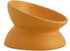 Elevated Tilted Cat Food Bowls - Ceramic Whisker Friendly, Anti Vomit, Raised Bowl for Food and Water (Yellow)