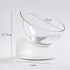 Luck Dawn Cat Elevated Bowl with Raised Stand, 15 Degree Tilted Design Neck Guard Stand for Cats or Small Dogs