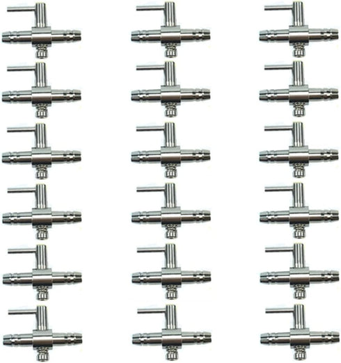 Aquarium Fish Tank Air Flow Control Lever Pump Single Way Valve, 18 Pcs