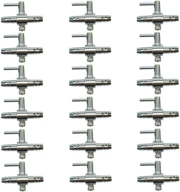 Aquarium Fish Tank Air Flow Control Lever Pump Single Way Valve, 18 Pcs
