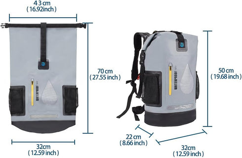 XhuangTech 30L Waterproof Drybag, Durable Heavy Duty Duffel Bag for Kayaking, Rafting, Fishing