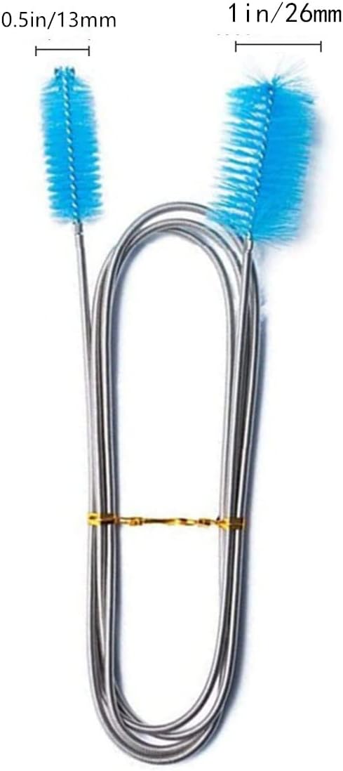 Aquarium Filter Brush, Flexible Double Ended Bristles Hose Pipe Cleaner for Fish Tank or Home Kitchen (Sky Blue)