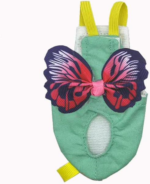 BASICGOLDYAO 2 (2 Pcs Bird Diaper Harness Flight Suit with Waterproof Liner Pet Bird Nappy Clothes with Flying Leash