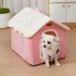 Labauxite Dog House Indoor Memory Sponge, Foldable Dog House Kennel Bed Mat with Cushion for Small Medium Large Dogs