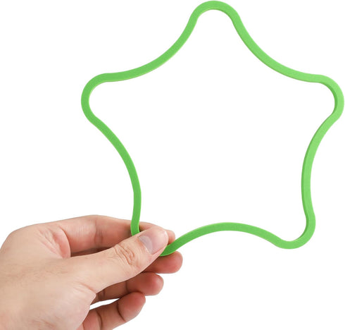 5pcs Star-Shaped Aquarium Floating Plant Rings, Foam Fish Feeding Rings for Fish Tank Duckweed Isolation (Green)