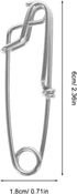 12pcs GANAZONO Stainless Steel Fishing Snap Buckle and Open Eye Connector High Strength Snap Swivel Clip for Sea