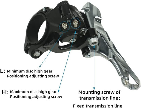 Front Derailleur 3 Speed, FOMTOR Universal 31.8mm and 34.9mm Aluminum Alloy Bike Derailleurs for MTB, BMX, Road Bikes