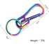 Retractable Carabiner Clip Ring Set, Titanium Keychain Quick Release Hooks for Men and Women