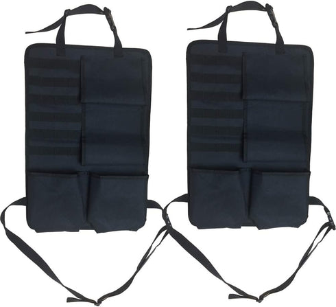 Tactical Car Seat Back Organizer with Molle Panel Vehicle Gun Holder - Seat Back Storage Cover for Rifle Hunting