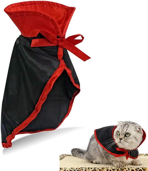 Pet Halloween Cloak Cosplay Vampire Cloak for Cats and Small Dogs - Pet Halloween Costume Clothes Suit