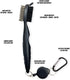 The Golfer's Workshop Golf Club Brush - 2 Ft Retractable Zip-line with Carabiner Clip and Groove Cleaner