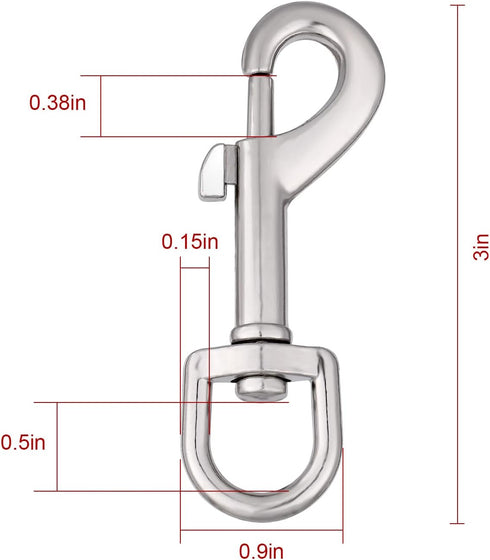 Dog Leash Snap Leash Clip Clasp Swivel Clip Heavy Duty Pet Leashes Clips Key Chain 3 Inch 6 PCS for Linking Pet Collar