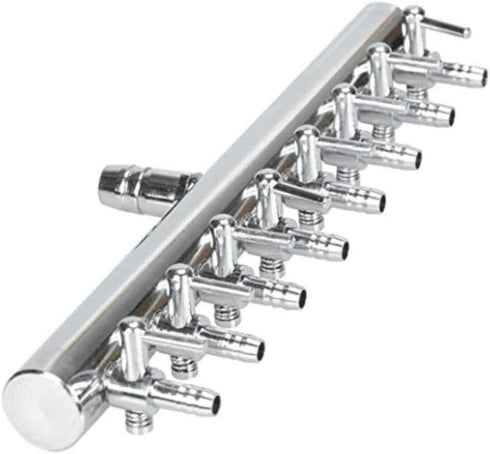 Stainless Steel Aquarium Fish Tank 8 Ways Air Flow Splitter Lever Control Valve