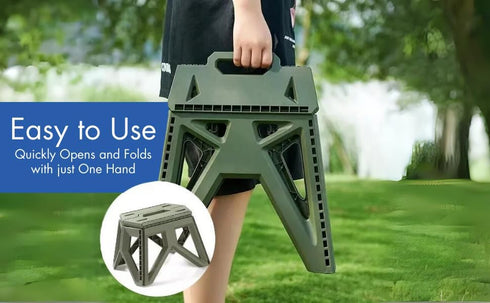 SINT Pack 1 Folding Stool Nonslip Platform Chair | Small Portable Stool for Camping | Collapsible Fold Up Stepping