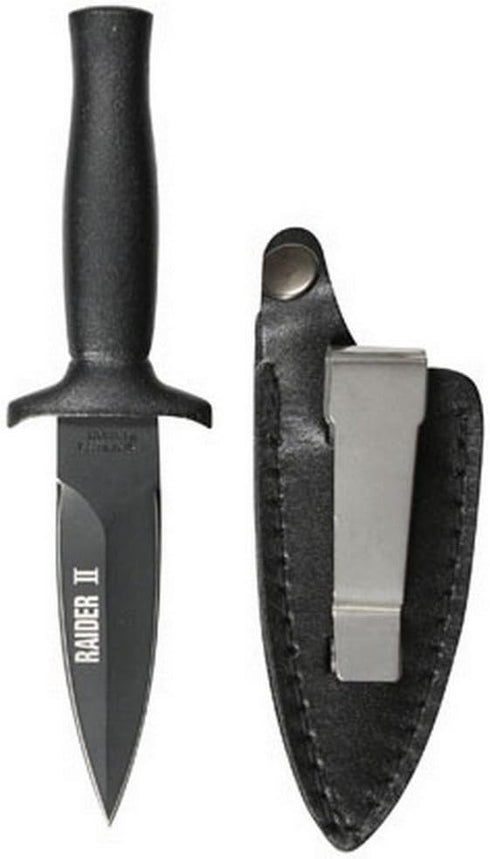 Rothco Raider II Boot Knife - Black Matte Stainless Steel