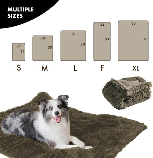 gogobunny Waterproof Plush Long Faux Fur Pet Throw Blanket, Ultra Soft Fluffy Bed Couch Cover, Washable - Premium