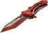 MTECH USA MT-A997BRD Spring-Assisted Folding Knife, Black/Red