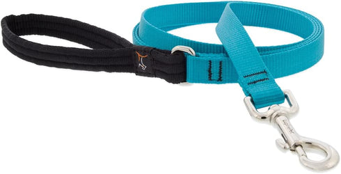 Lupine Padded Handle Aqua Dog Leash, 3/4" wide, 6-foot Long
