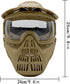 Tactical Mask Airsoft Masks for BB Hunting, Full Face Tactical Gear, Impact Resistant with Goggles for Outdoor