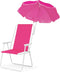 1 Pack Heavy Duty Steel Beach Chair,Beach Chair with Umbrella,Outdoor Folding Chair