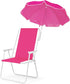1 Pack Heavy Duty Steel Beach Chair,Beach Chair with Umbrella,Outdoor Folding Chair