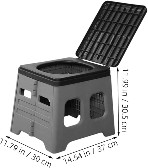 Yardwe Portable Folding Toilet for Outdoor Travel Lightweight Emergency Potty for Camping Hiking and Road Trips Compact