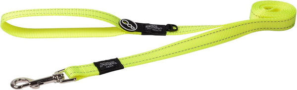 Reflective Dog Leash for Large Dogs, 3/4" wide, 6' long, Yellow
