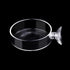 WEAVERBIRD 60mm Aquarium Shrimp Feeder Dish - Suction Glass Fish Tank Feeding Bowls, Round Clear Dishes
