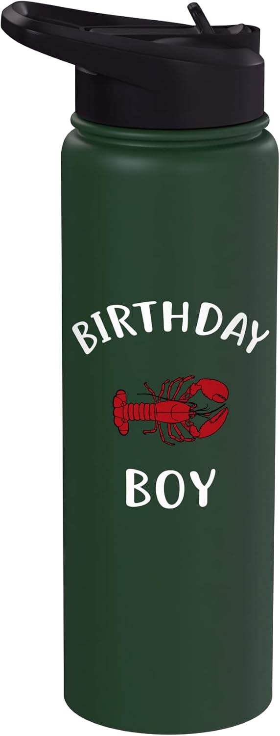 LOBSTER Designs By ShirtZilla Birthday Boy LOBSTER T-Shirt LOBSTER Shirt for Birthday Stainless Steel Insulated Water