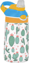 WEIYEKO Green Flower Cactus Love Heart Kids Water Bottle with Straw Leakproof 16.9