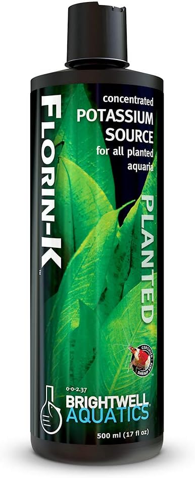 Brightwell Aquatics Florin K, Concentrated Potassium Source for All Planted Aquariums, 500 ml
