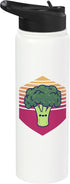 Kawaii Broccoli Vintage Stainless Steel Insulated Water Bottle