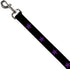 Buckle-Down Pet Leash - Star Black/Purple, 6 Feet Long, 1" Wide