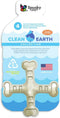 Spunky Pup Clean Earth Recycled Crossbones - Made in USA from 100% Recycled Water Bottles, Gray