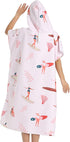 LumiSyne Changing Robe Hooded Colorful Print Microfibre Changing Towel Quick Dry Towelling Robe Towel Poncho Beach Surf