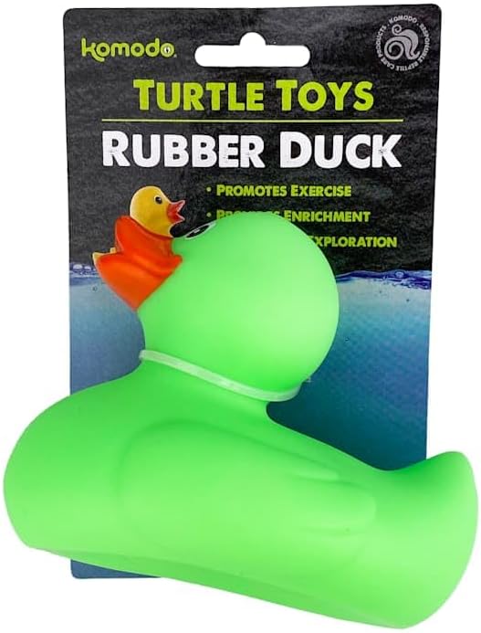 Komodo Rubber Duck Toy for Aquatic Turtles, Assorted Colors