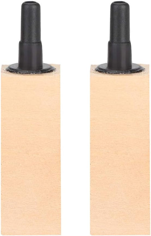 TOPINCN 2Pcs/Set Wooden Air Bubble Stone Diffuser, Air Pump Accessories for Aquarium
