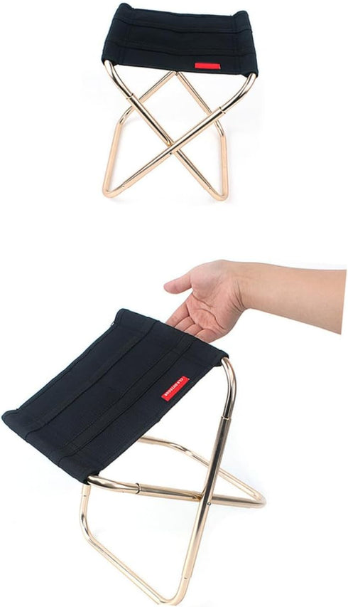 Happyyami Portable Lightweight Outdoor Folding Chair Black Oxford Fabric Breathable Camping Fishing Hiking Picnic Seat