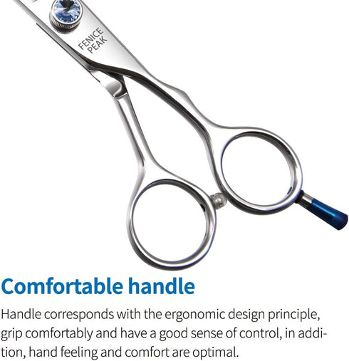 Fenice Professional 7/7.5/8 Pet Grooming Scissors - Thinning Cutting Shears for Dogs/Cats with 70-80% Thinning Rate